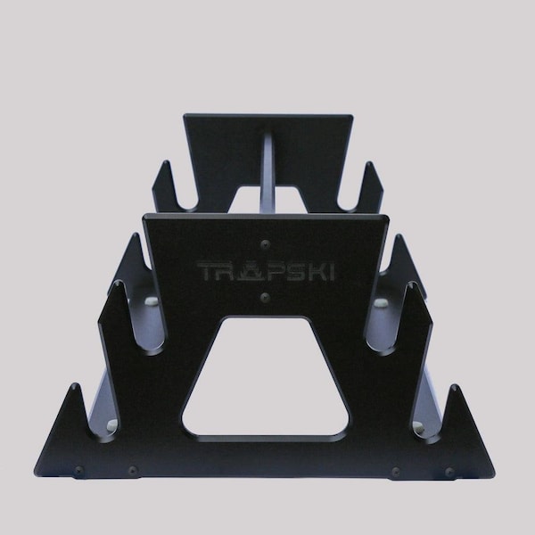 Trapski Quad Wide Stance Snowboard Rack, Holds 4 Snowboards or 4 Pairs of Skis, Black TRAPSKI4WB-BLK - main